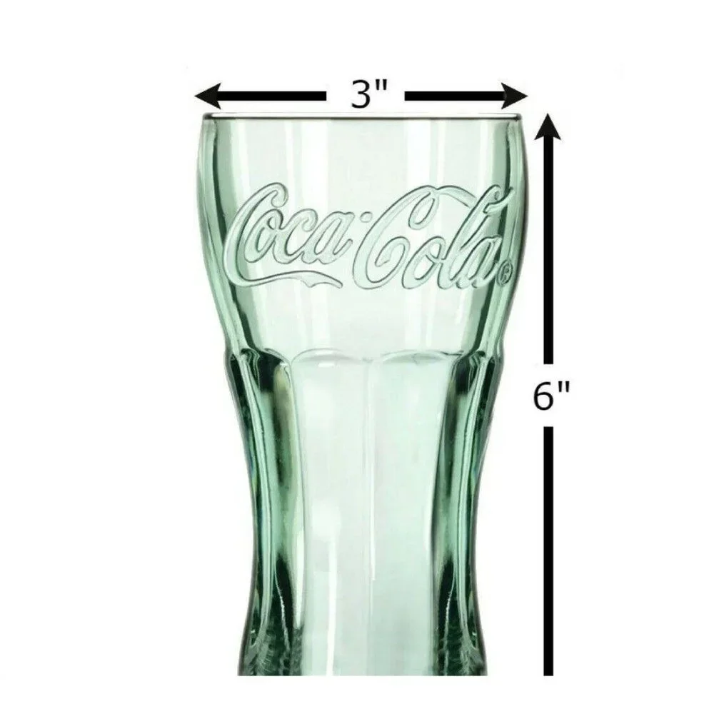 Vintage Coke Glass Genuine‎ Coca-Cola Green 16 oz